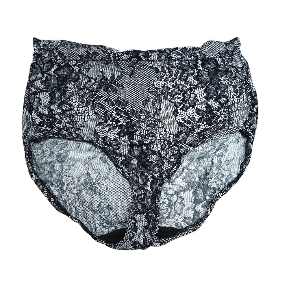 Lane Bryant Black Lace Comfort Bliss High Waist Brief Panty Plus 18/20